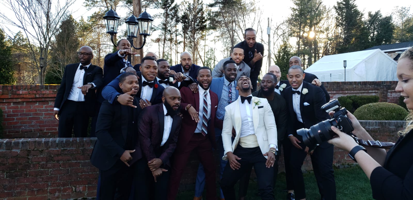 Eta Omicron brothers at formal event